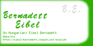 bernadett eibel business card